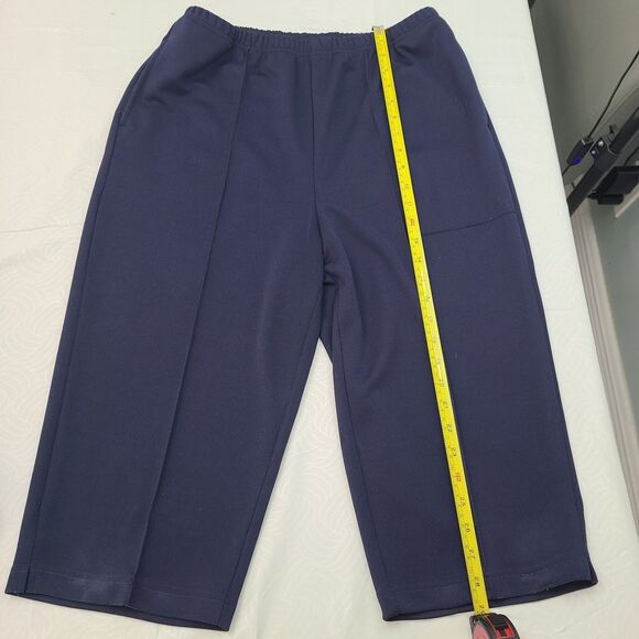 2 X 1 Blair Capri Pants Womens Size 12 Elastic Waist  NWT, Blue/green - Picture 2 of 8